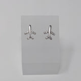 Silver Airplane stud earrings
