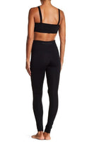 Black high waisted leggings with mesh details