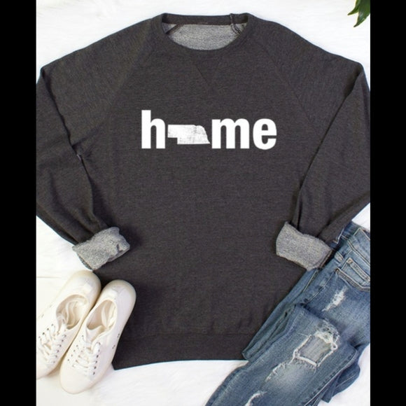Nebraska home print french terry unisex crew neck sweatshirt